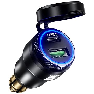 

SEFIS 2x USB zásuvka - nabíječka (Typ:DIN HELLA) QC 3.0 USB-A USB-C