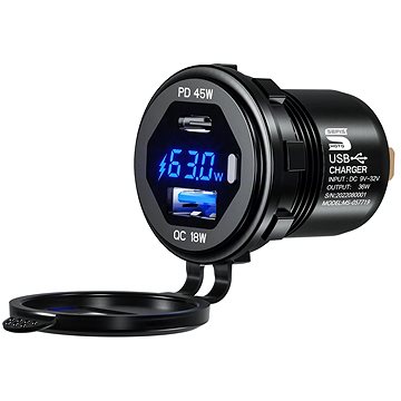 

SEFIS USB-C PD 45W + USB-A QC 3.0 18W rychlonabíječka / zásuvka