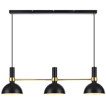 

Markslöjd 106971 - Lustr na lanku LARRY 3xE27/60W/230V Černá/Zlatá