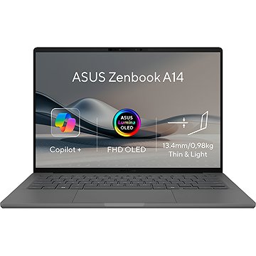 ASUS Zenbook A14 UX3407QA-OLED436W Iceland Gray celokovový