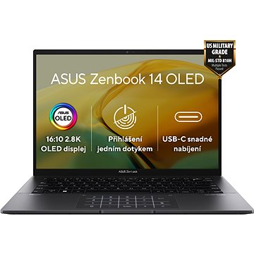 

ASUS Zenbook 14 OLED UM3402YA-OLED199W Jade Black celokovový