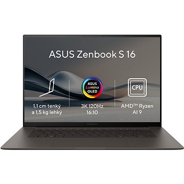 

ASUS Zenbook S 16 OLED UM5606WA-OLED218X Zumaia Gray celokovový