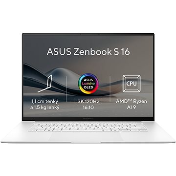

ASUS Zenbook S 16 OLED UM5606WA-OLED225X Scandinavian White celokovový