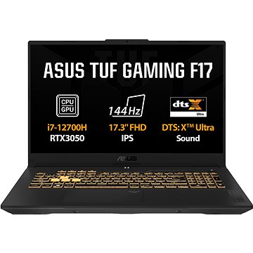 ASUS TUF Gaming F17 FX707ZC4-HX032 Mecha Gray kovový - Herní notebook