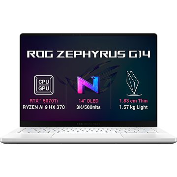

ASUS ROG Zephyrus G14 GA403WR-NEBULA112X Platinum White celokovový