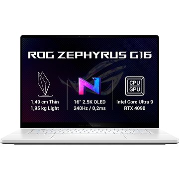 

ASUS ROG Zephyrus G16 GU605MY-QR134W Platinum White kovový
