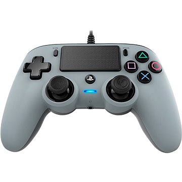 Nacon Wired Compact Controller PS4 - stříbrný - Gamepad