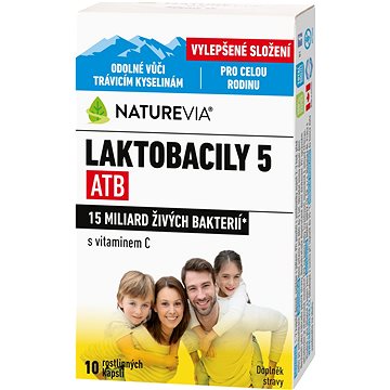 

NatureVia Laktobacily 5 ATB, 10 kapslí