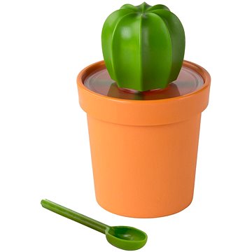 

QUALY Dóza na čaj/kávu se lžičkou Cacnister, 360 ml, oranžová-zelená