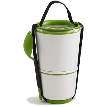 

BLACK+BLUM Svačinový box LunchPot Appetit 800ml, bílý/zelený