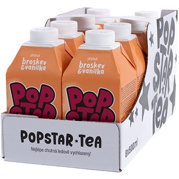 

POPSTAR Tea broskev a vanilka 8× 0,5l