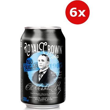 Royal Crown Cola No Sugar 6x 0,33l plech - Limonáda