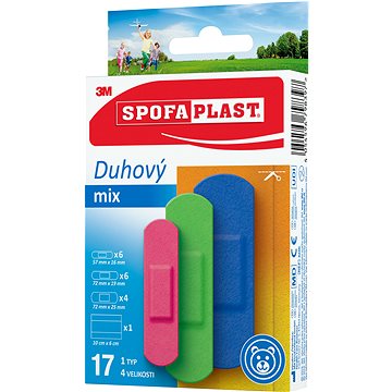 

Spofaplast Duhový Mix 606, 17 ks