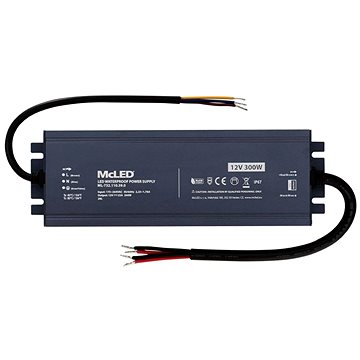 

McLED Napájecí zdroj longevity 300 W, DC12V/25A, IP67, hliníkový