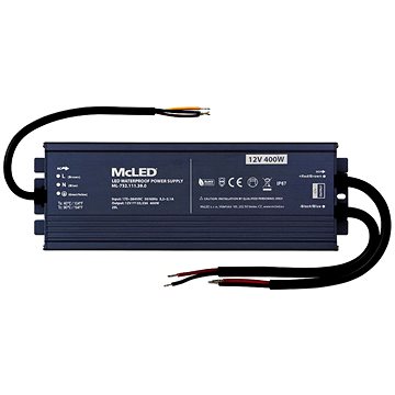 

McLED Napájecí zdroj longevity 400 W, DC12V/33.33A, IP67, hliníkový