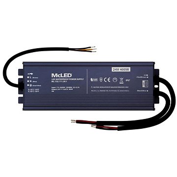 

McLED Napájecí zdroj longevity 400 W, DC24V/16.67A, IP67, hliníkový