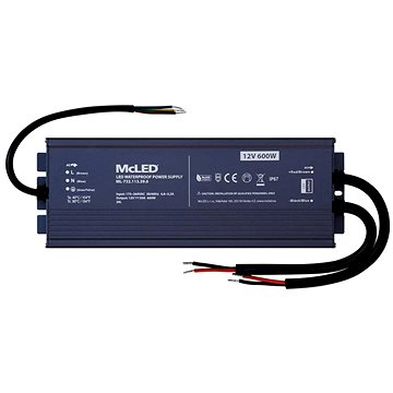 

McLED Napájecí zdroj longevity 600 W, DC12V/50A, IP67, hliníkový