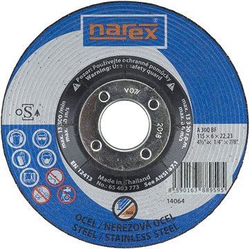 

NAREX 115/6mm na kov vypouklý A 30Q BF