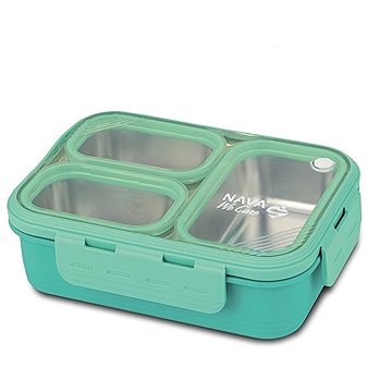 NAVA Greece Nerezový bento box 800 ml - tyrkysový