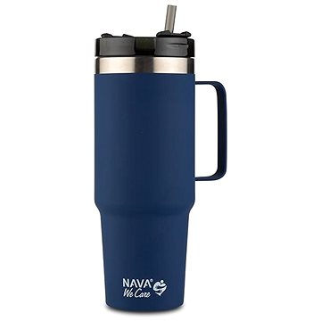 

NAVA Greece Tumbler We care s rukojetí 900 ml, dark blue