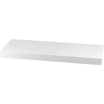 

Nejlevnější nábytek - nástěnná polička Kaleb 60 cm, bílý vysoký lesk