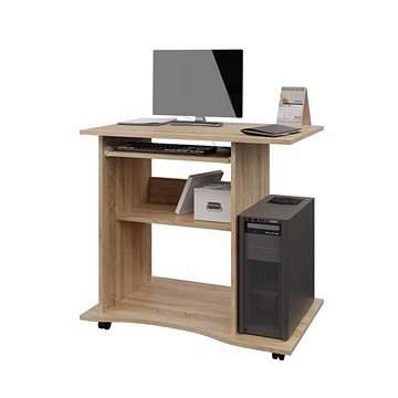 

Nejlevnější nábytek - Praktický PC stůl s výsuvnou deskou NEJBY LYLE, dub sonoma