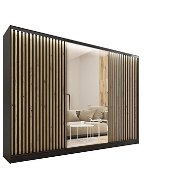 

Nejlevnější nábytek Insular 3D 280 se zrcadlem - černý mat/dub artisan