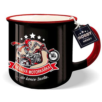 

Nekupto Dárkový hrnek s potiskem Vášnivá motorkářka Hobby