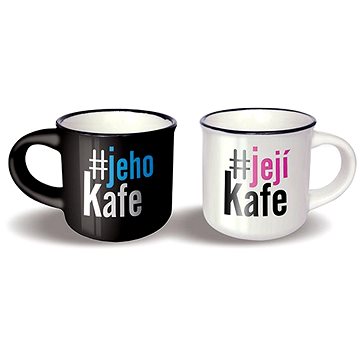 

Nekupto Mini hrnečky pro pár Jeho kafe a Její kafe