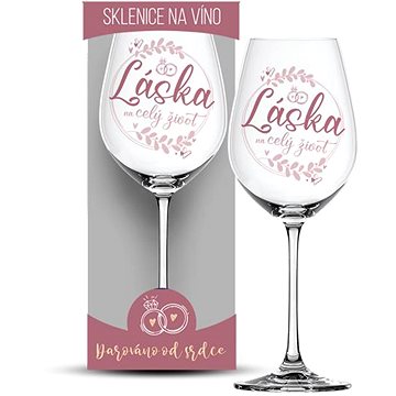 

Nekupto Sklenice na víno Láska na celý život