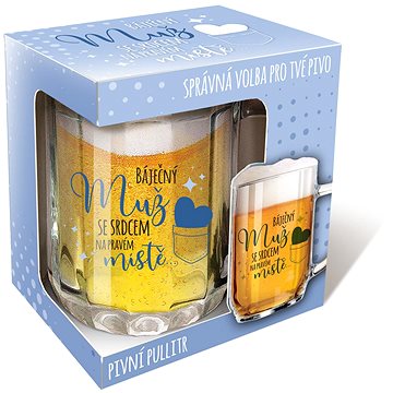 

Nekupto Sklenice na pivo Báječný muž se srdcem na pravém místě