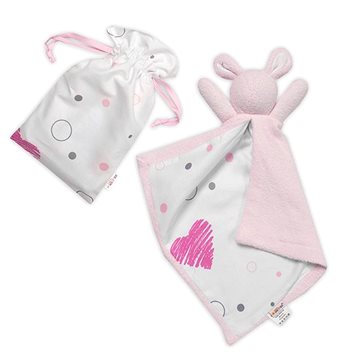 

Baby Nellys Mazlík, přítulníček Zajíček, froté + bavlna, I love Girl, růžová