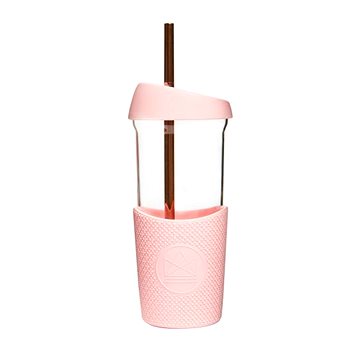 

Neon Kactus Skleněná smoothie lahev 0,568 l růžová