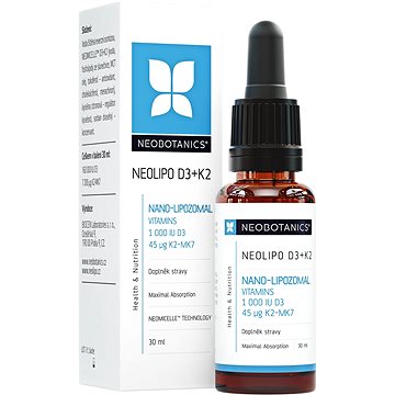 

Neobotanics Neolipo, Vitamin D3 + K2, 30 ml