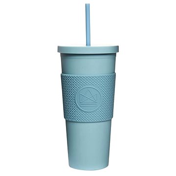 

Neon Kactus Pohár na pití s brčkem 625 ml modrý