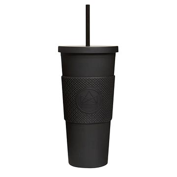 

Neon Kactus Pohár na pití s brčkem 625 ml černý