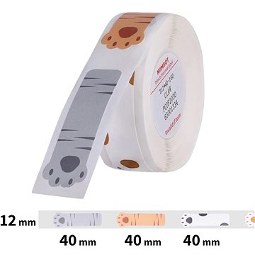 

Niimbot štítky T 12x40mm 160ks Tlapky pro D11, D11-M, D110, D110-H