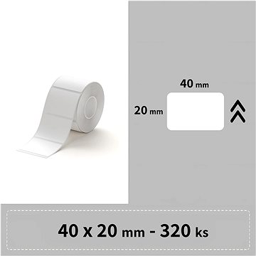 

Niimbot štítky R 40x20mm 320ks Bílé pro B21, B21S, B3, B1S