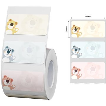 

Niimbot štítky T 40x20mm 320ks Medvídci pro B21, B21S, B3, B1S