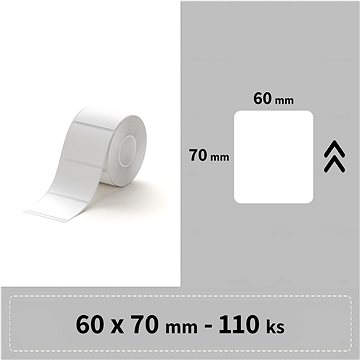 

Niimbot štítky T 60x70mm 110ks Bílé pro B3S