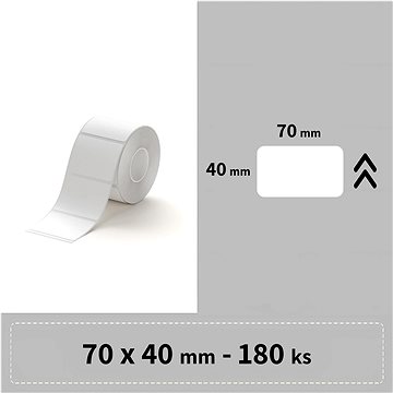 

Niimbot štítky RP 70x40mm 180ks Bílé pro B3S