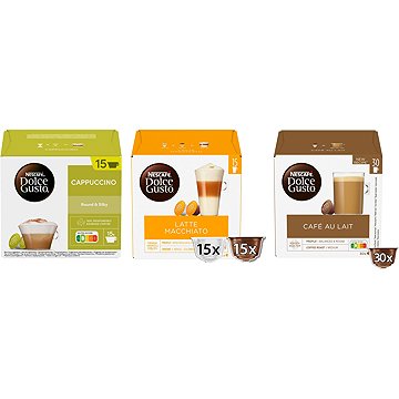 

NESCAFÉ® Dolce Gusto® Latte Macchiato, Cappuccino a Café au Lait, 3 × 30 kapslí