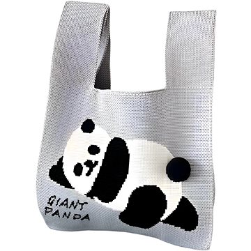 

ANNAM Ležící panda tote bag šedá 35 × 20 cm