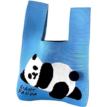 

ANNAM Ležící panda tote bag modrá 35 × 20 cm