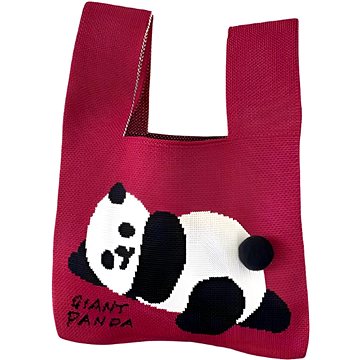 

ANNAM Ležící panda tote bag červená 35 × 20 cm