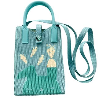 

ANNAM Mini taška crossbody tyrkysová králík 25 × 11 cm