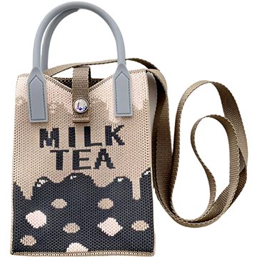 

ANNAM Mini taška crossbody khaki mléčný čaj 25 × 11 cm