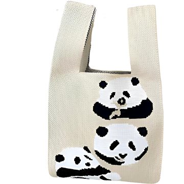 

ANNAM Panda tote bag béžová 35 × 20 cm