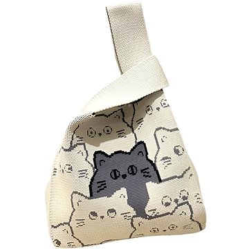 

ANNAM Tote bag béžová kočky 35 × 20 cm