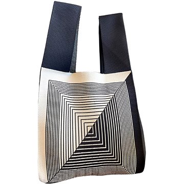 

ANNAM Tote bag, černo-bílá 44 × 25 cm
